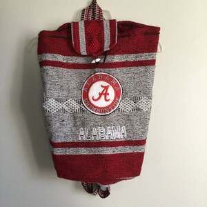University of Alabama Crimson Tide Woven Drawstring Backpack Red/Grey